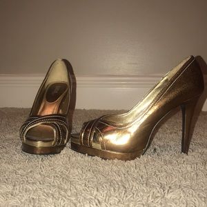 Gold and Bronze Heels